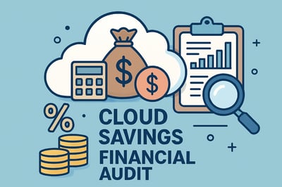 Illustration of cloud savings and financial audit